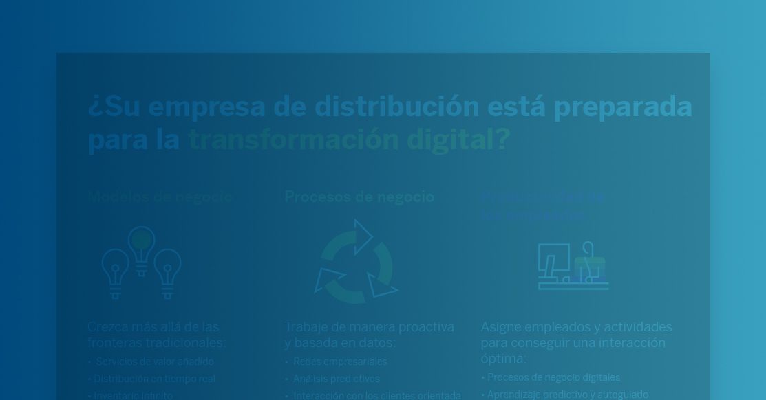 Tranformación digital para empresas de productos de distribución con SAP