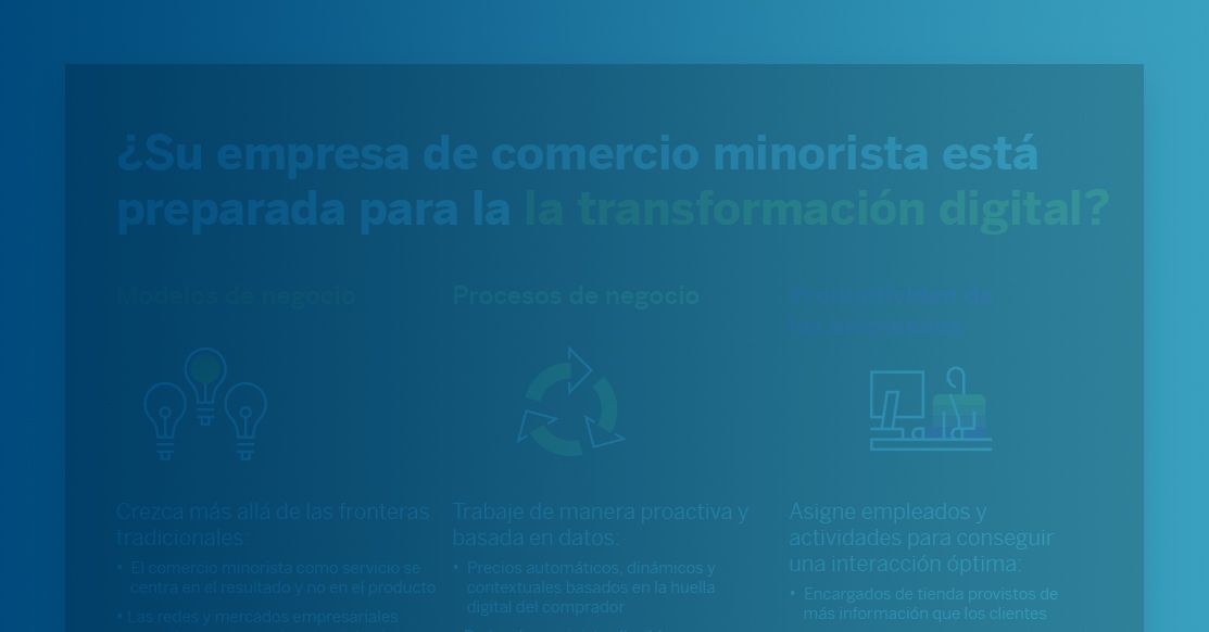 Transformación digital para comercio minorista con SAP